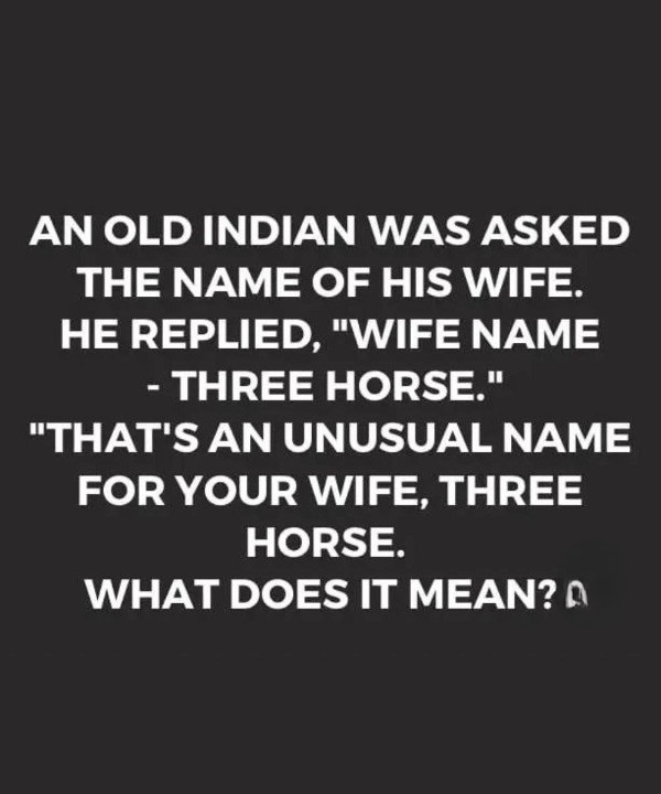 Why the Old Man Called His Wife “Three Horse” – A Story That Will Make You Laugh