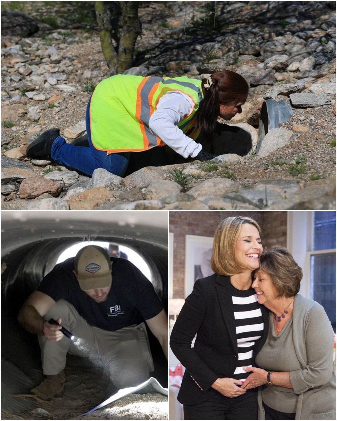 THE DRAINAGE SECRET: A city worker found a blood-stained BLACK BACKPACK jammed inside a storm drain 2km from the Guthrie estate — inside was a “to-do list” for body disposal written on the back of a Guthrie family business card. Read more below ↓