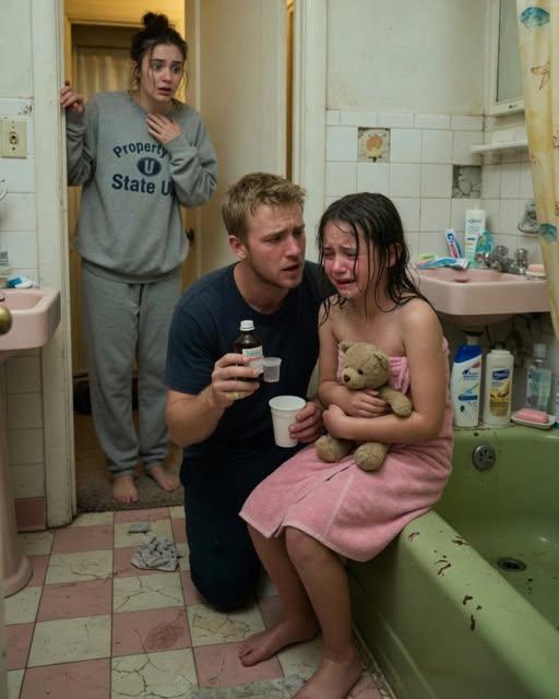 My five-year-old daughter always bathed with my husband.