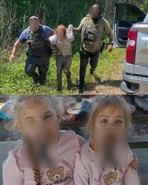 Young woman puts both daughters inside the fir… See more