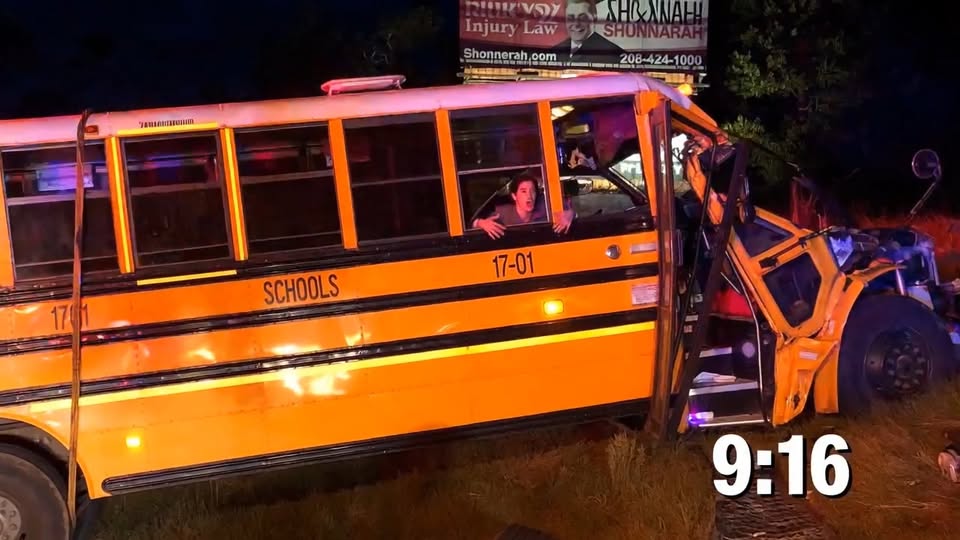 11 injured, one dead in crash involving school bus in …See more