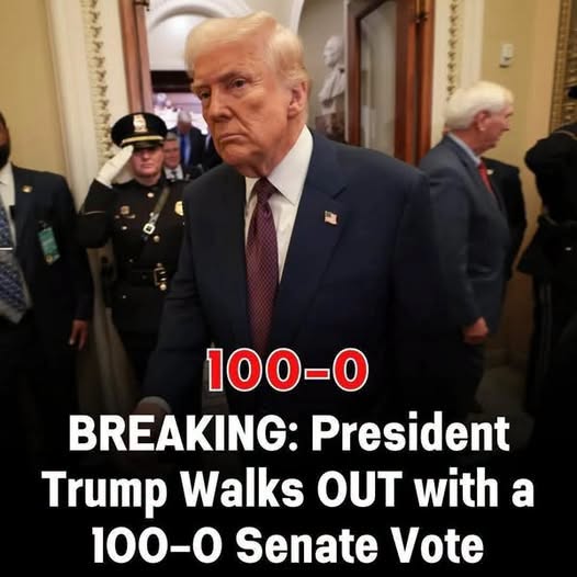 BREAKING Trump Scores Rare 100-0 Victory in Senate! Read more below…. Read full story in comment…