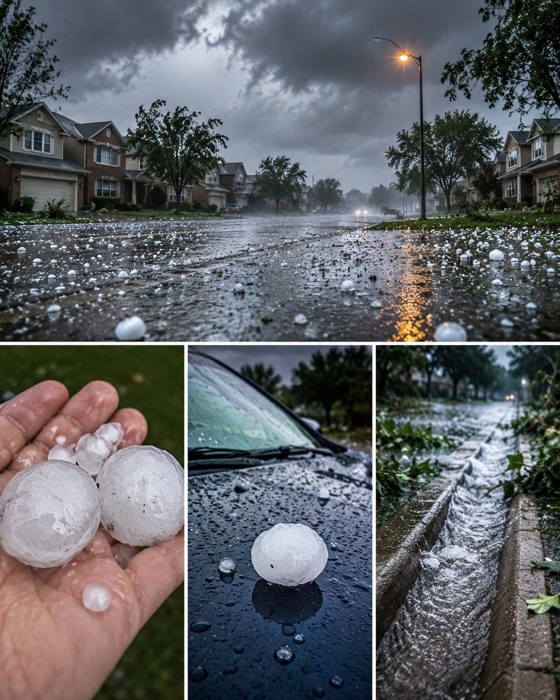 Red Alert Strong hail just hit S-town… See more ®