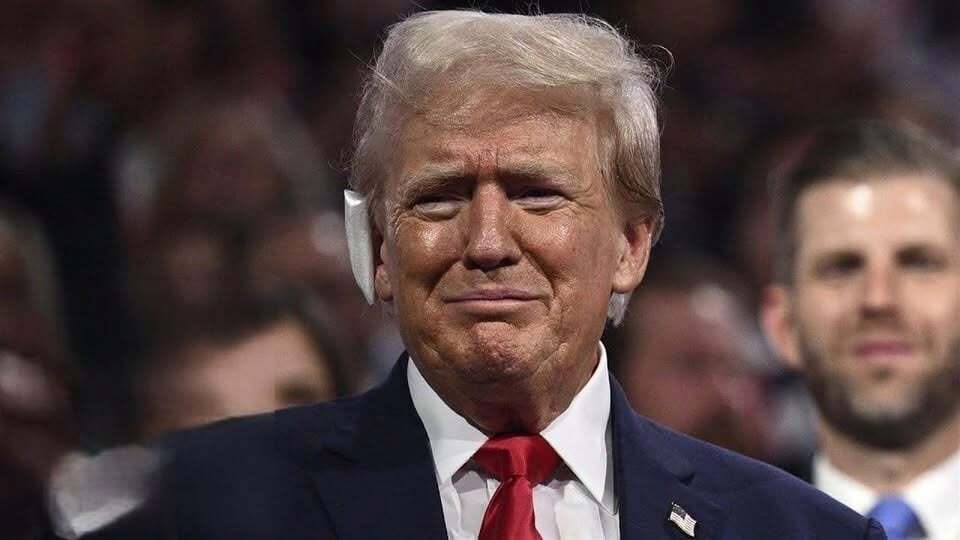 Donald Trump with tears in his eyes make the sad announcement… See more in comment