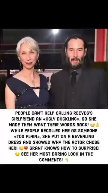 How dare she?  Keanu Reeves brings his gray-haired girlfriend to the Red Carpet and steals the spot see more in first comment