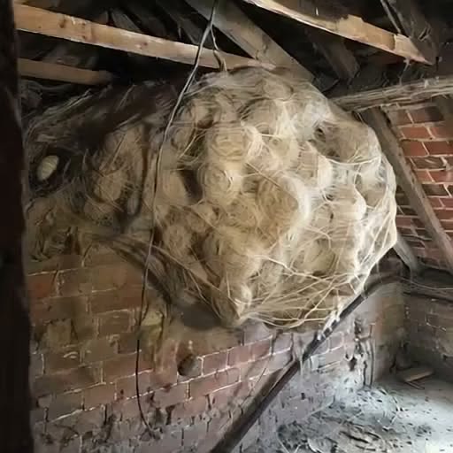😯Man Thinks He Found “Hornets” Nest In Attic – Turns Pale When He Realizes What’s Inside 😰