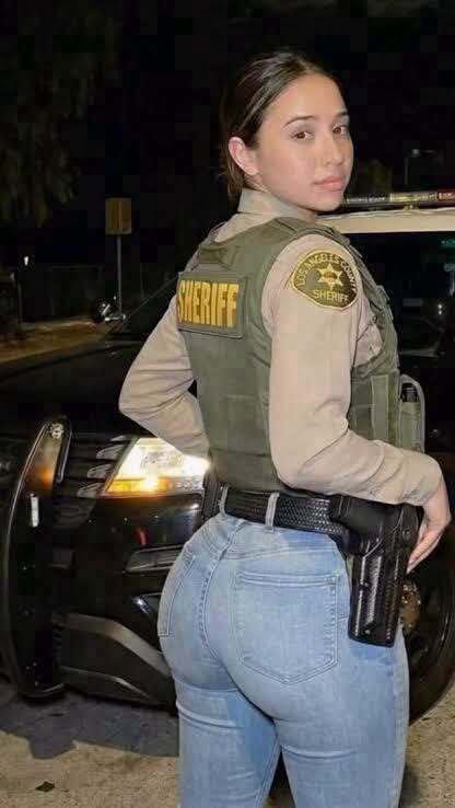 “This young police officer, after her shift, records her…” See more