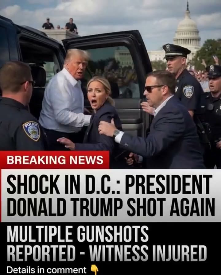 🚨BREAKING NEWS: 😔Shock !n D.C.: Pres!dent Donald Trump Shot