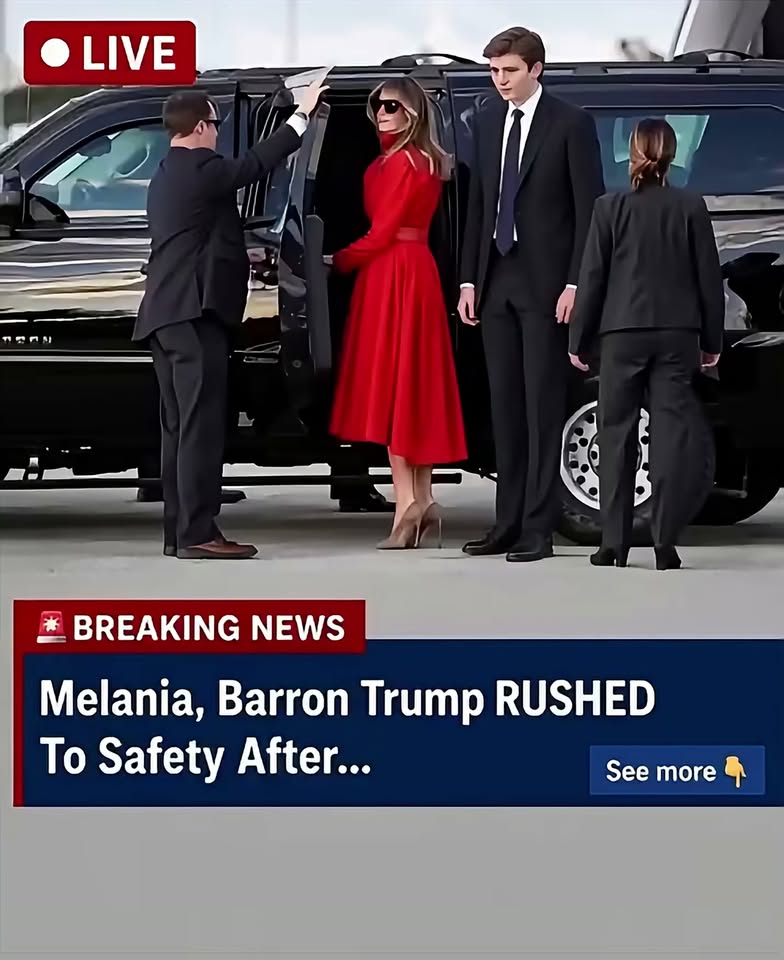 Melania, Barron Trump RUSHED To Safety After… See more