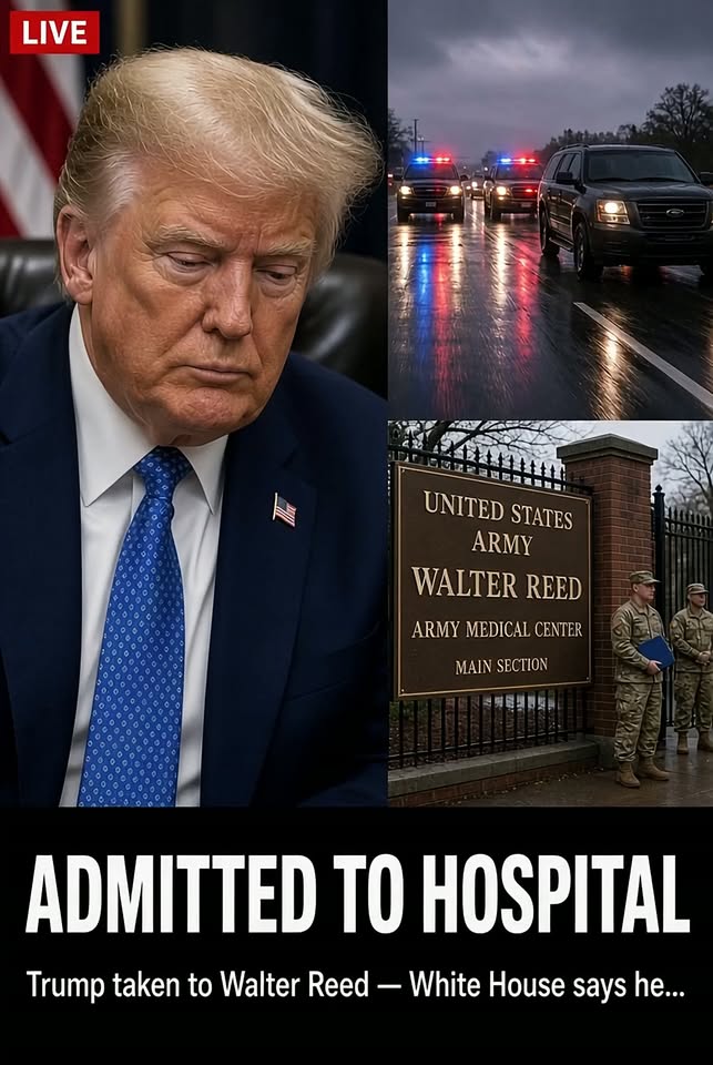 BREAKING!! Trump Taken to Walter Reed Medical – White House Says He… 𝗦𝗲𝗲 𝗺𝗼𝗿𝗲